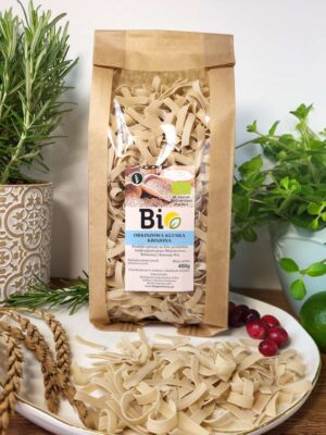 Ekologiczny makaron orkiszowy - orkiszowa kluska krojona - wpisana na listę produktów tradycyjnych - 400g
