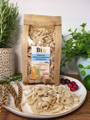 Ekologiczny makaron orkiszowy jajeczny - kluska - 400g